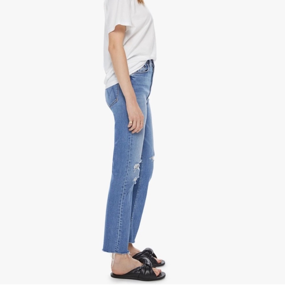 MOTHER HW Rider Ankle Fray Jeans in Party Like a Pirate - Picture 2 of 10